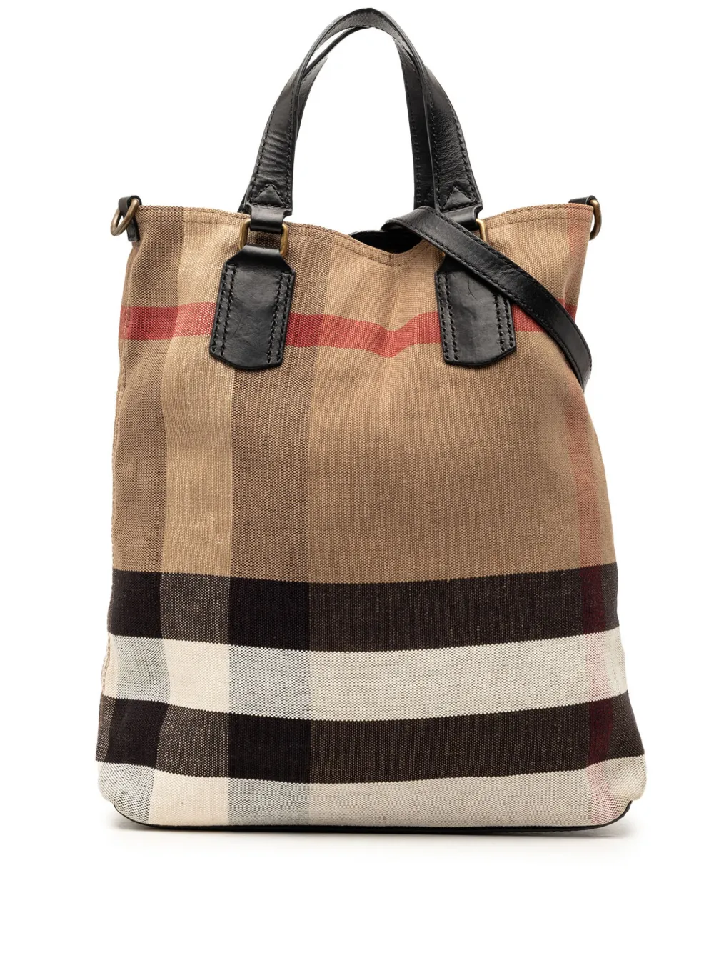 Burberry Pre-Owned Borsa a tracolla Tottenham Brit in tela con motivo Mega Check 2000-2017 - Marrone
