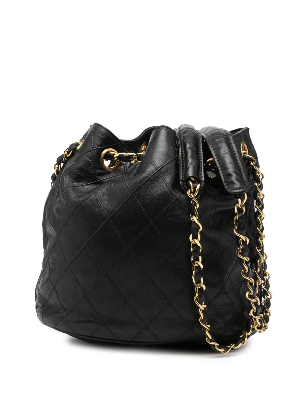 CHANEL Pre-Owned Borsa a secchiello con coulisse 1986-1988 - Nero
