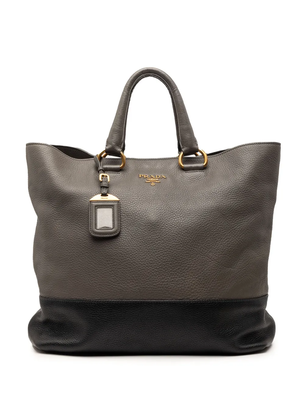 Prada Pre-Owned 2010-2026 Bicolor Vitello Daino Open Convertible Tote satchel - Marrone