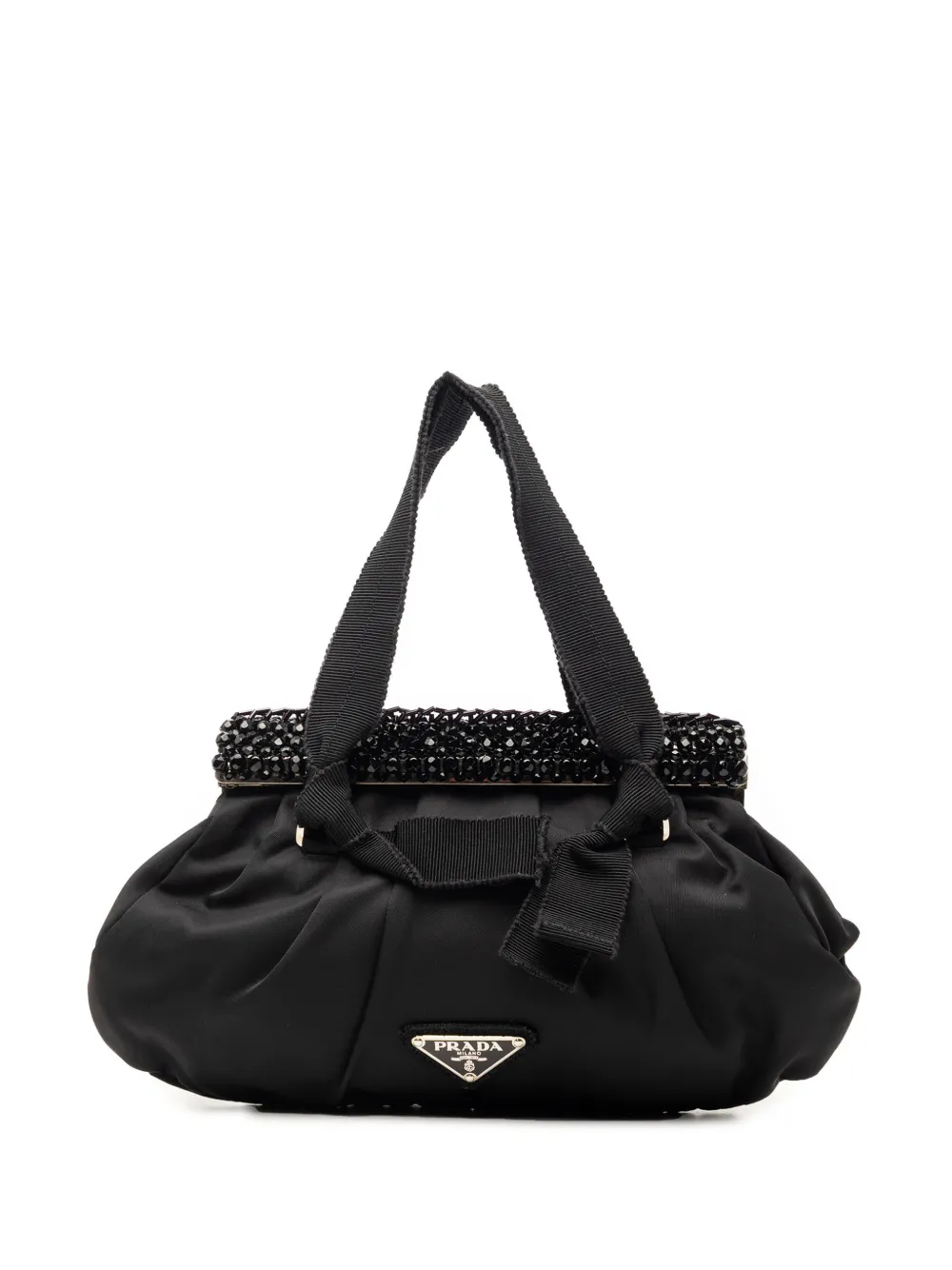 Prada Pre-Owned 2013-2026 Tessuto Beaded handbag - Nero