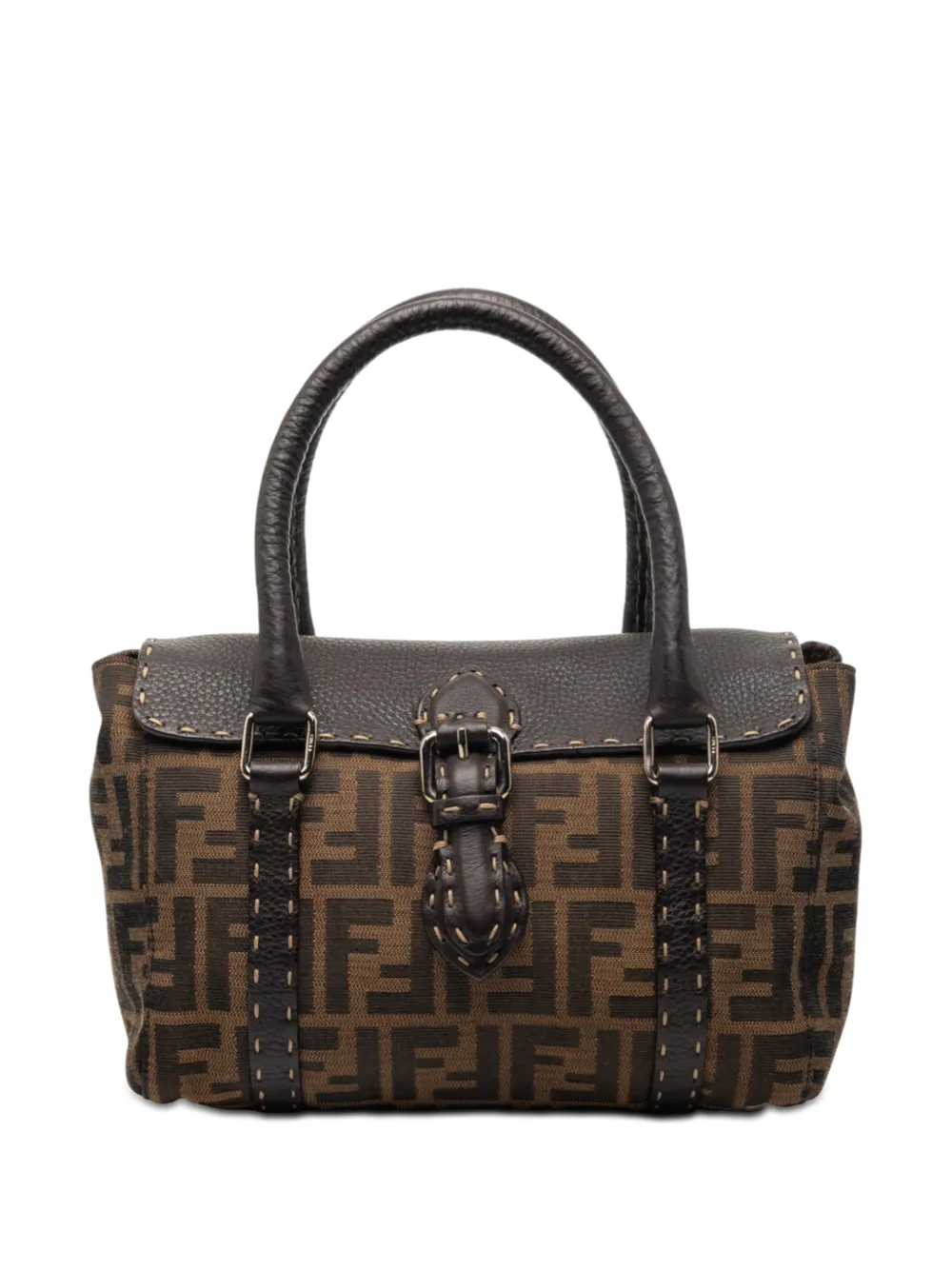 Fendi Pre-Owned 2000-2010 Mini Zucca Canvas Selleria Linda handbag - Marrone