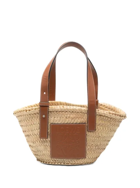 Loewe Pre-Owned 2021 Small Raffia Anagram Basket tote bag