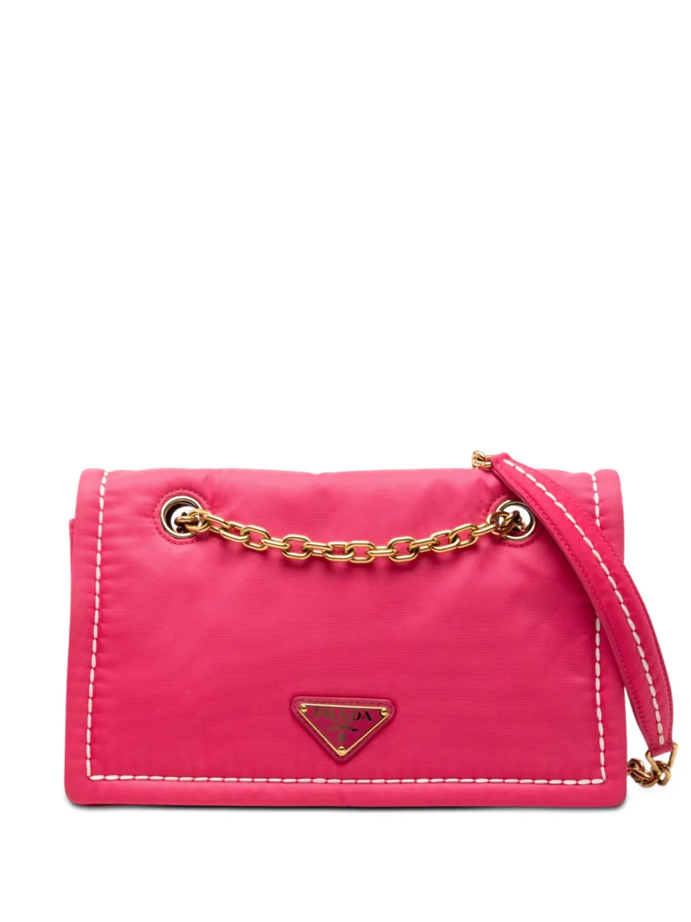 Prada Pre-Owned 2013-2026 Tessuto Chain Flap crossbody bag - Rosa