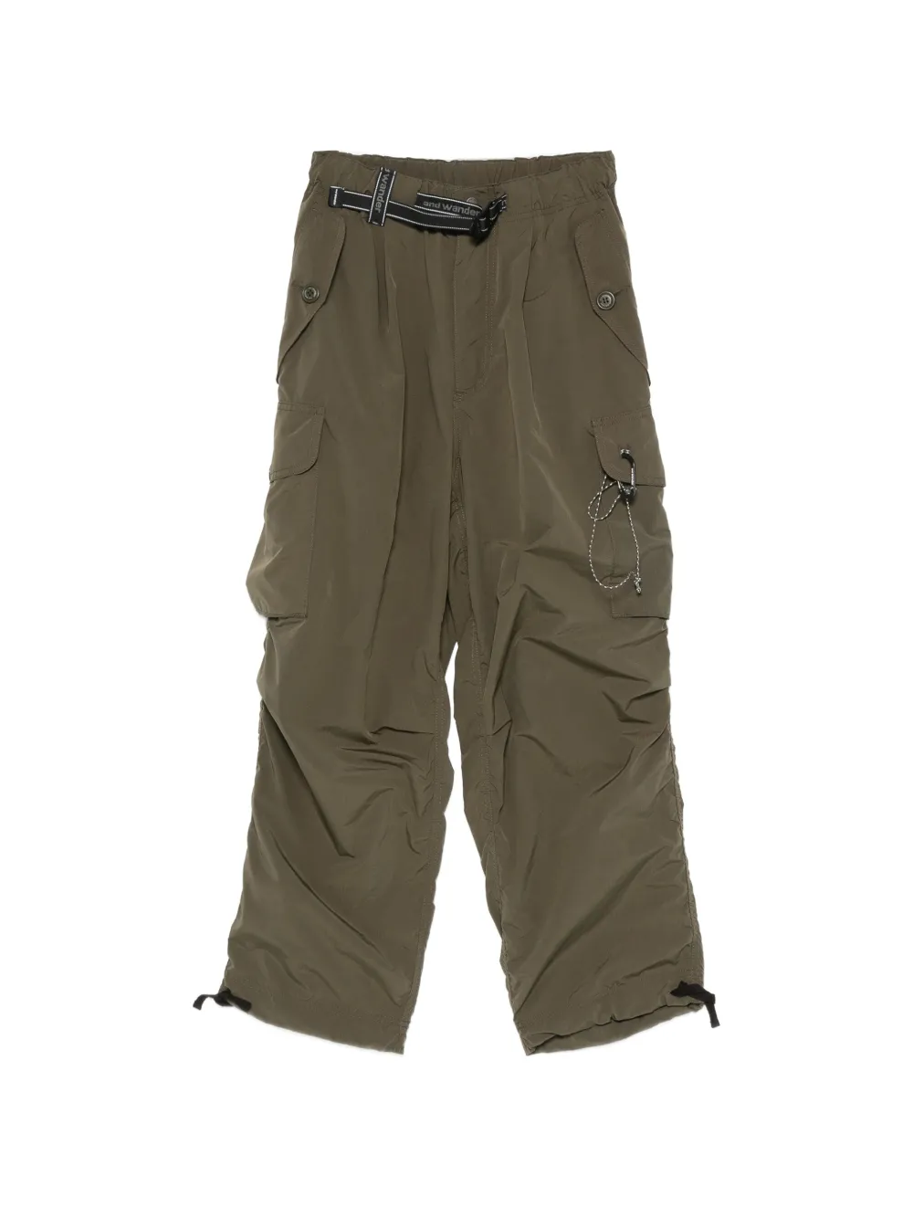and Wander belted cargo trousers - Verde