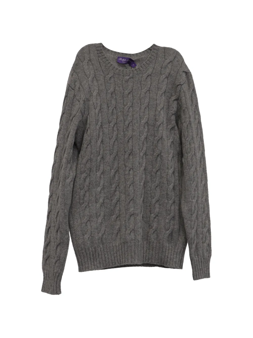 Ralph Lauren Vintage Purple Label cable-knit sweater - Grigio