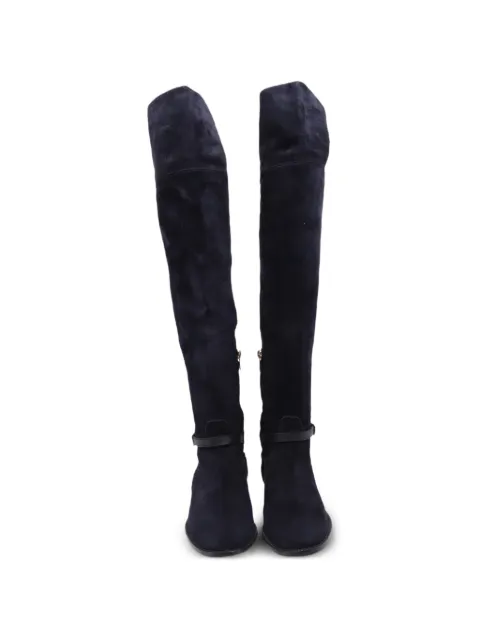 Burberry Pre-Owned Buckled accent knee-high boots