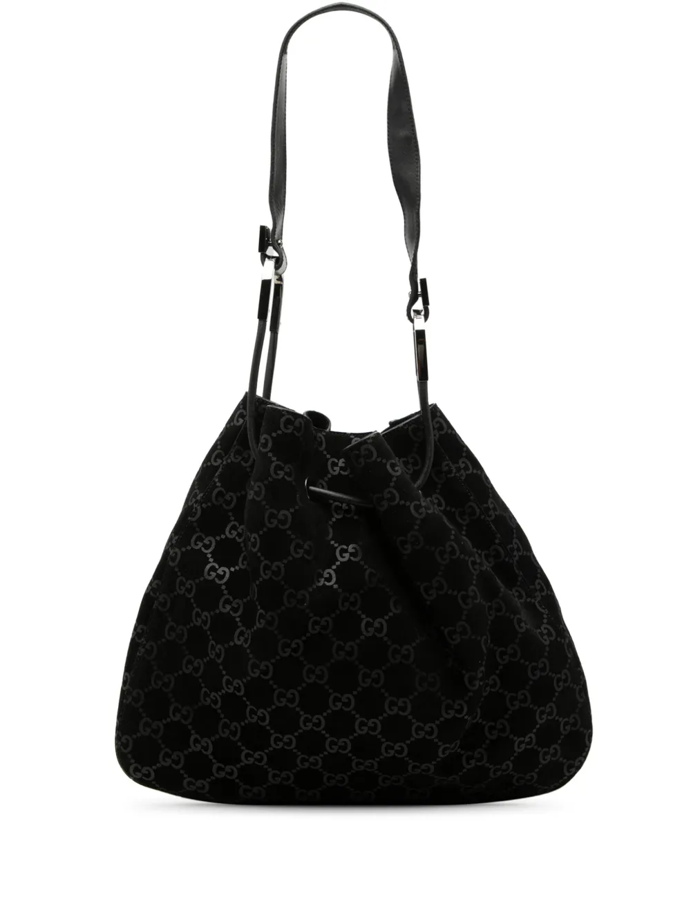 Gucci Pre-Owned 2000-2015 GG Suede shoulder bag - Nero