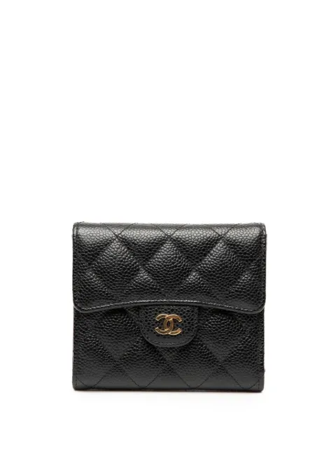 Hermès Pre-Owned 2021 CC Quilted Caviar Compact Flap Wallet small wallets