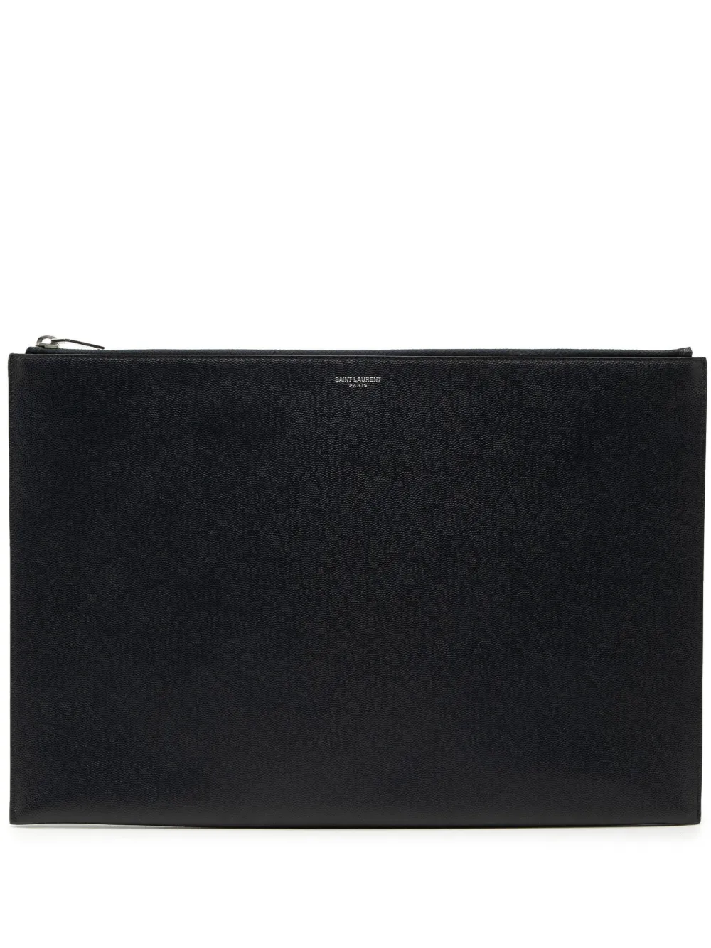 Saint Laurent Pre-Owned 2015 Grain De Poudre Zip Document Holder clutch bag - Nero
