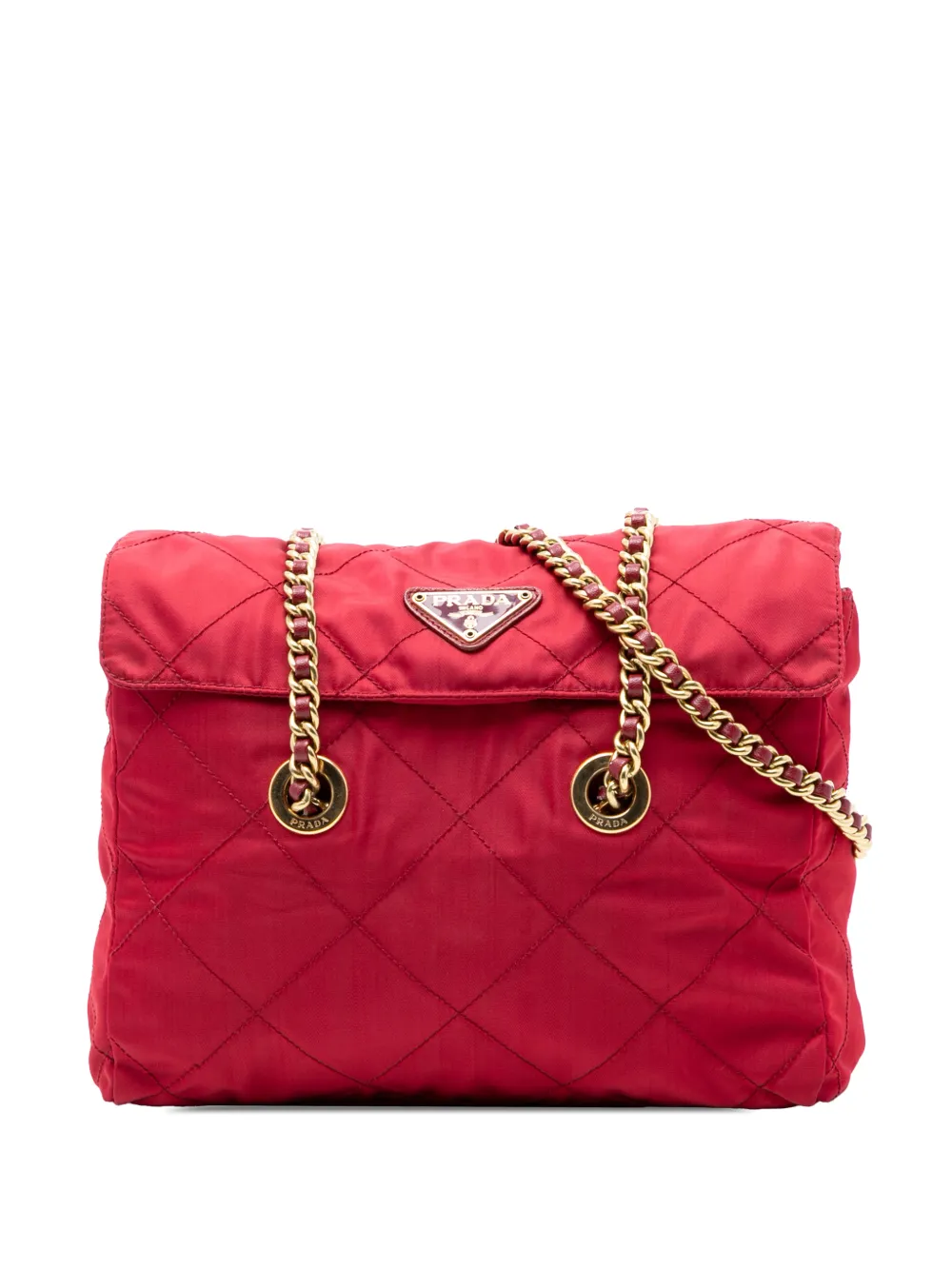 Prada Pre-Owned 2000-2013 Impuntu Tessuto Chain shoulder bag - Rot