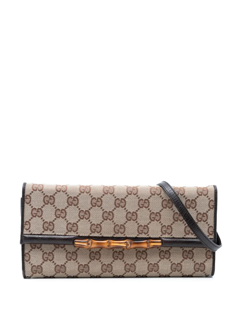 Gucci Pre-Owned 2000-2015 GG Canvas Bamboo Bar crossbody bag - Toni neutri