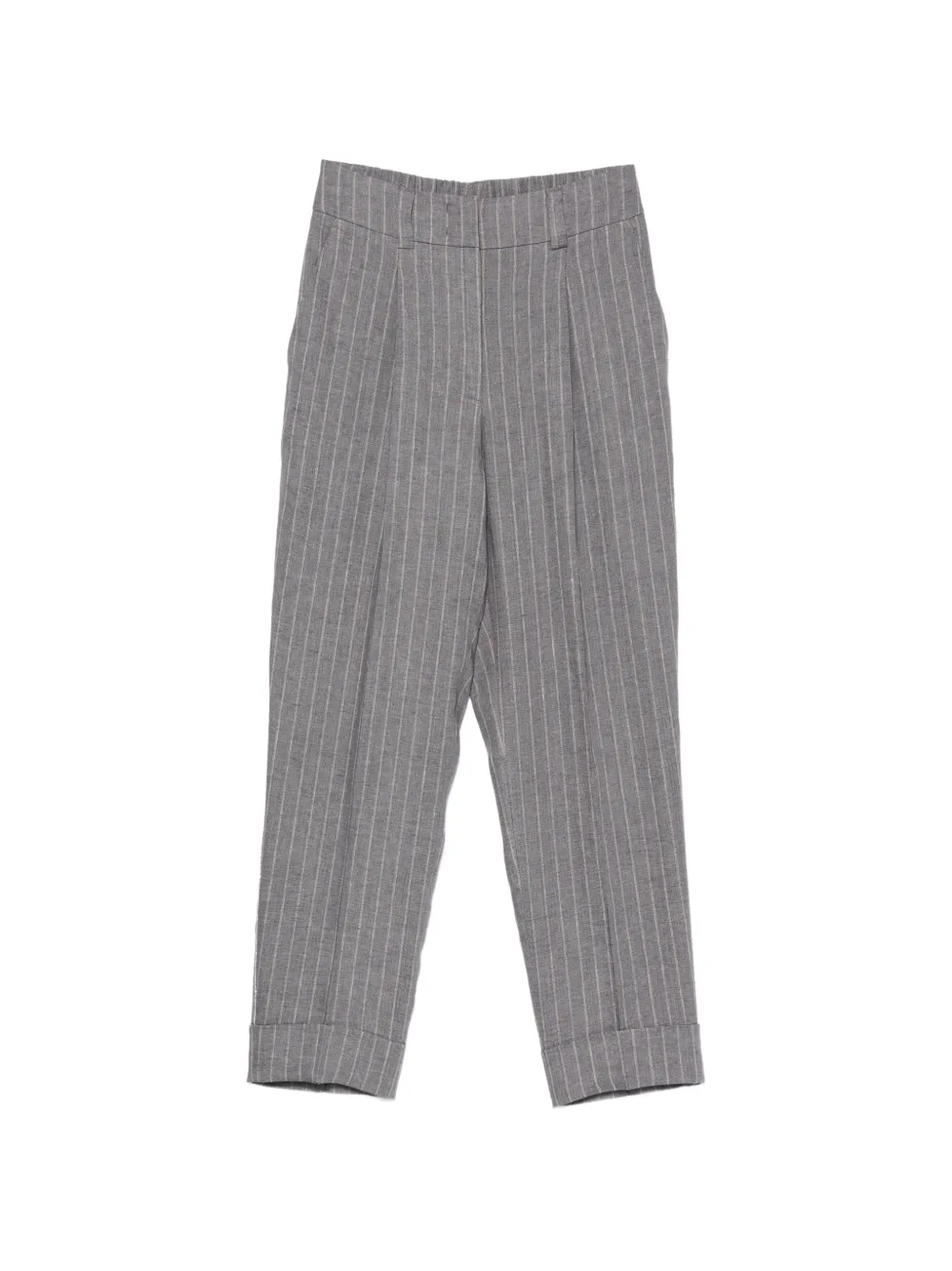 Peserico pinstripe-pattern pleated trousers - Grigio