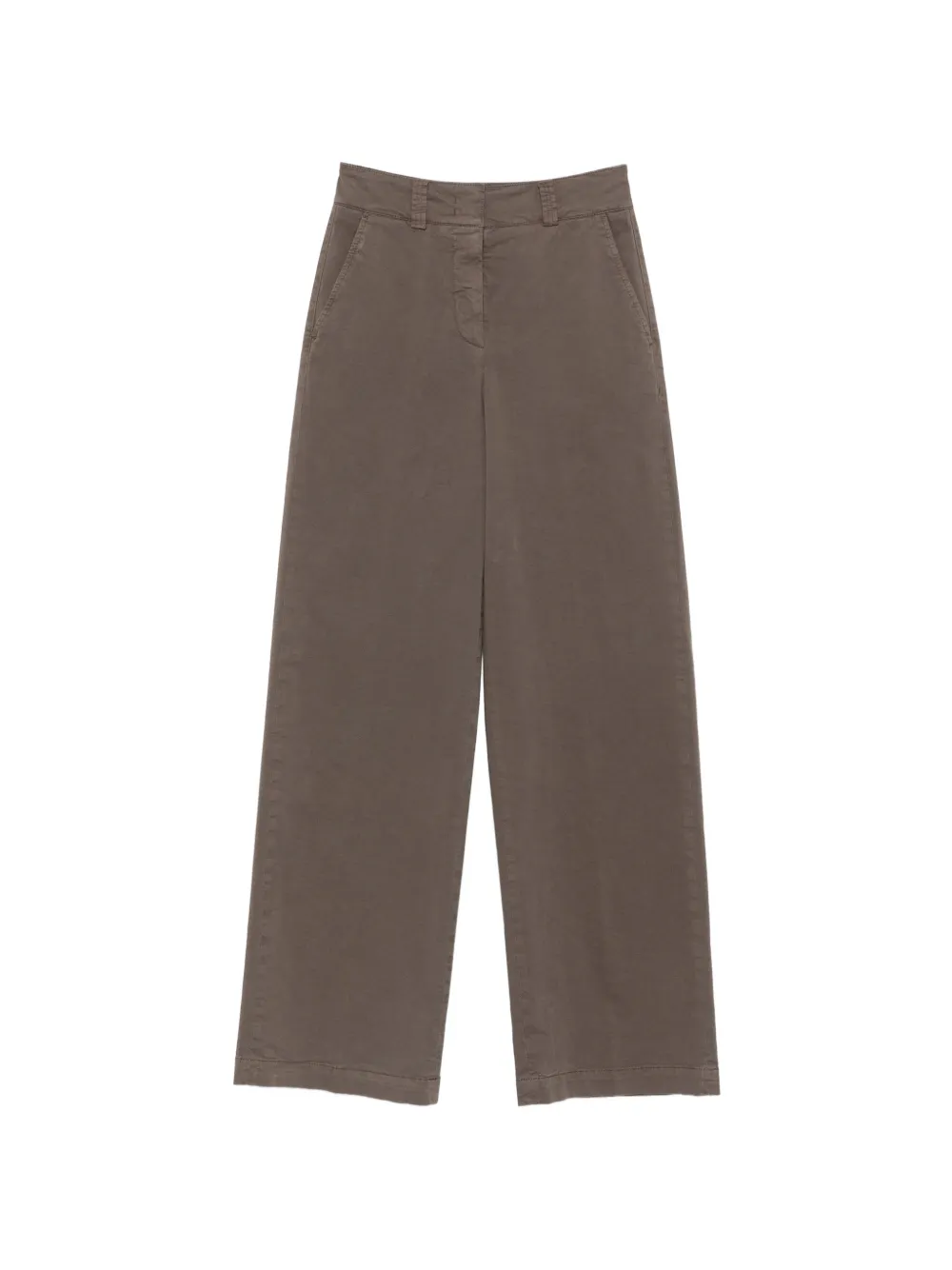 Peserico wide-leg cotton-twill trousers - Grigio