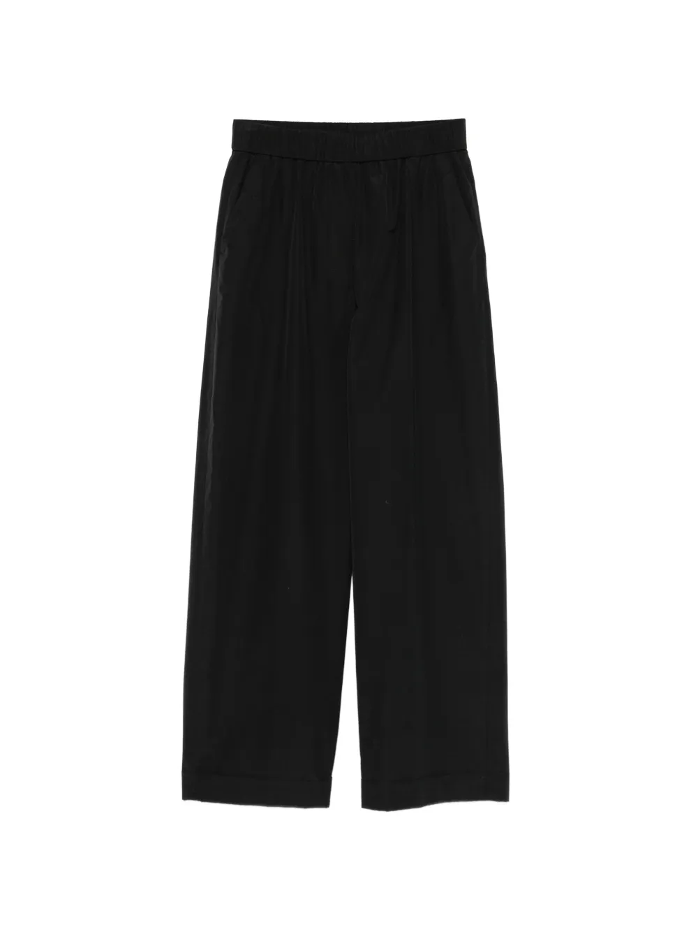 Peserico elasticated-waistband turned-up-cuff trousers - Nero