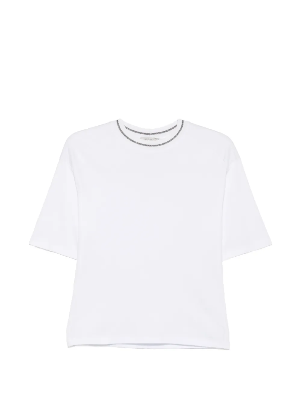 Antonelli Adima monili-trim short-sleeve T-shirt - Bianco
