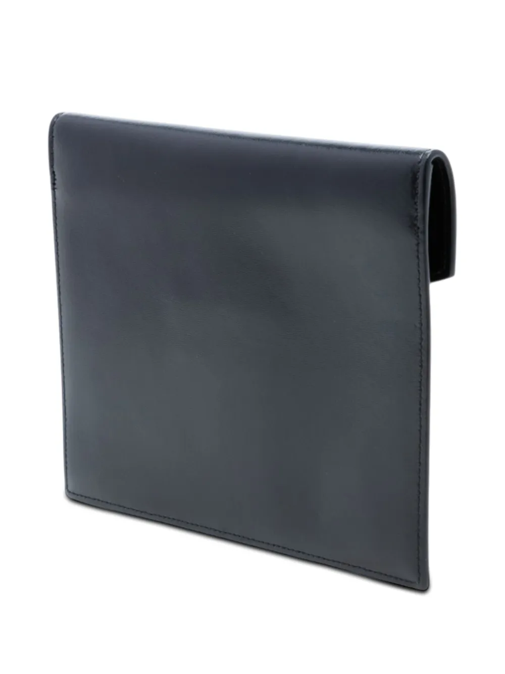  Saint Laurent Pre-owned Mini Pochette Uptown Monogrammée En Cuir De Veau Brillant Lisse (2019) - Noir 