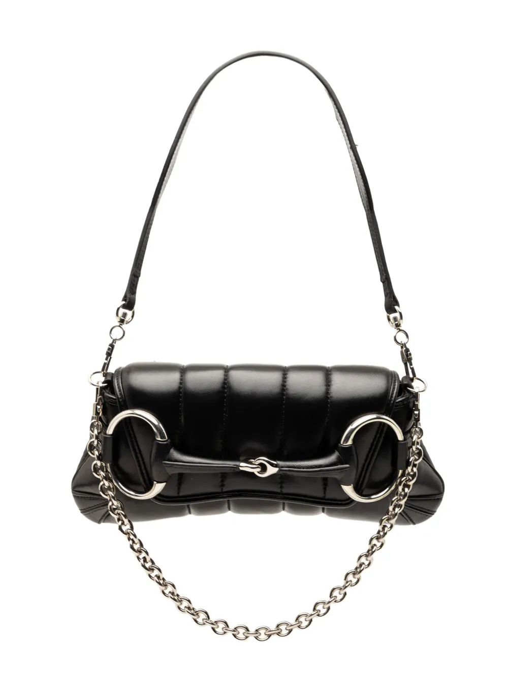 Gucci Pre-Owned 2016-2026 Small Quilted Leather Horsebit Chain satchel - Schwarz