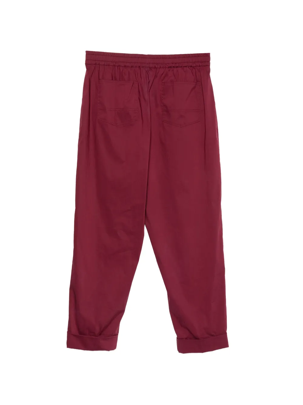 ZANETTI Cropped broek met trekkoord Rood