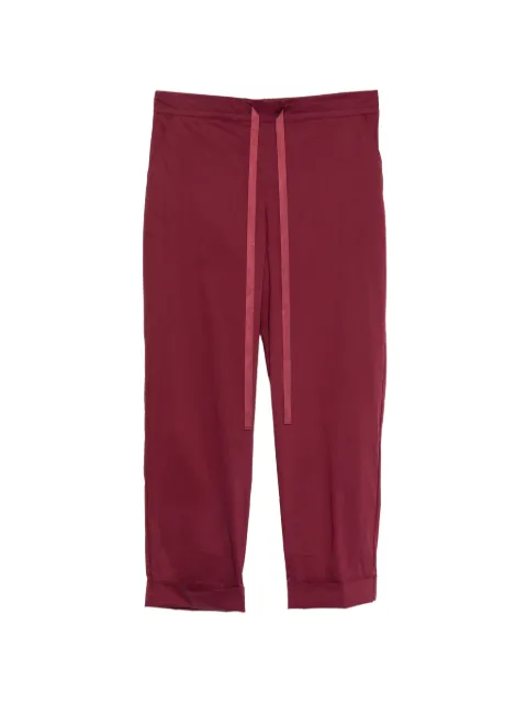 ZANETTI drawstring-waist cropped trousers