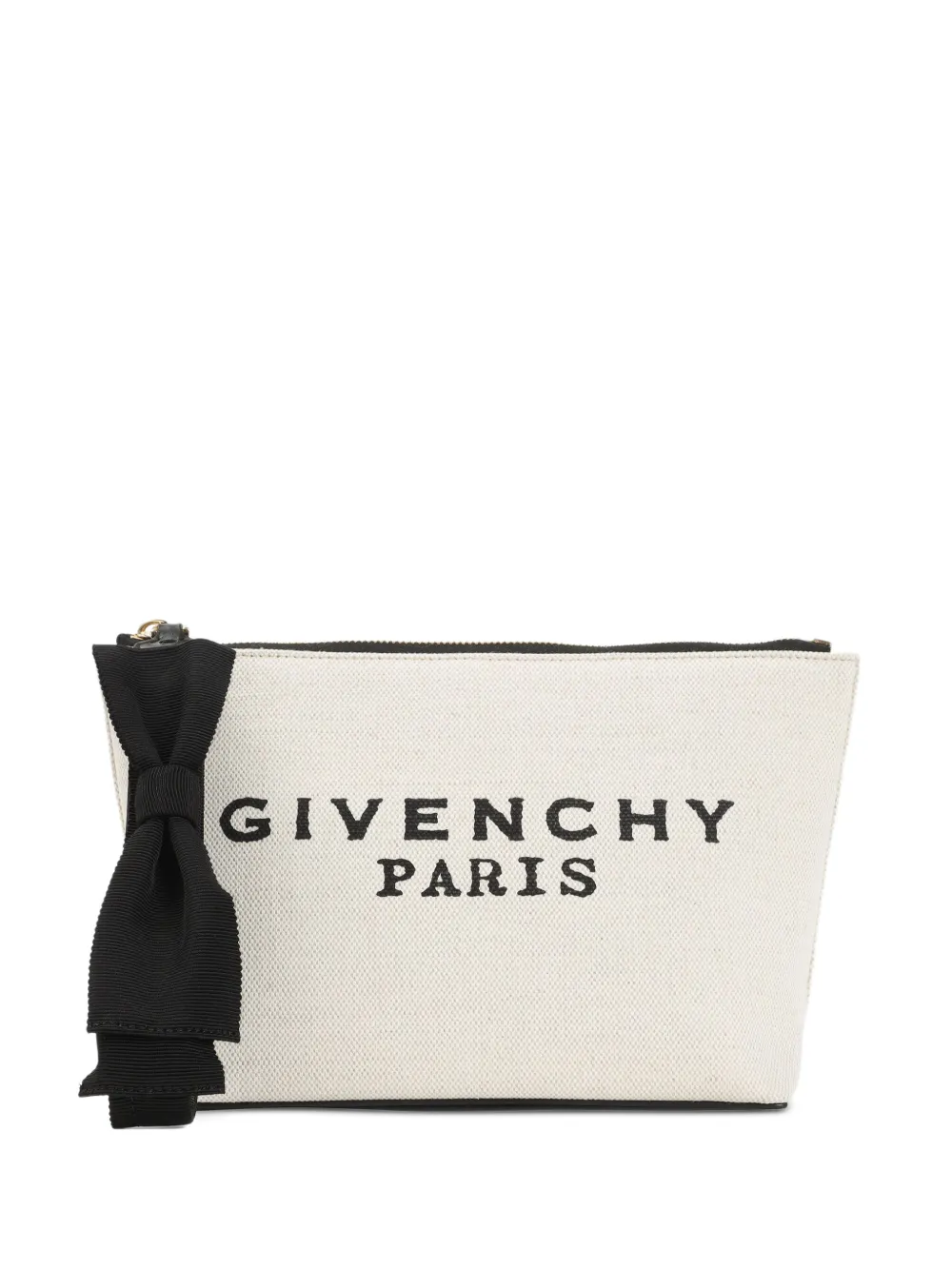 Givenchy bow-detail logo-print clutch bag - Toni neutri