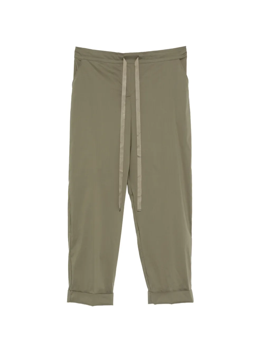 ZANETTI drawstring-fastening turned-up-cuff trousers