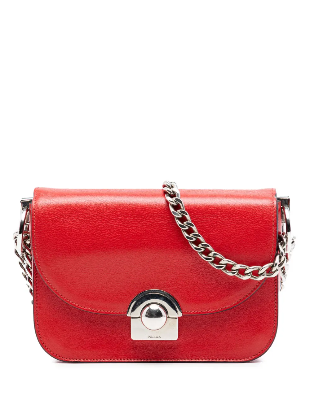 Prada Pre-Owned 2013-2026 Glace Calf Arcade crossbody bag - Rosso