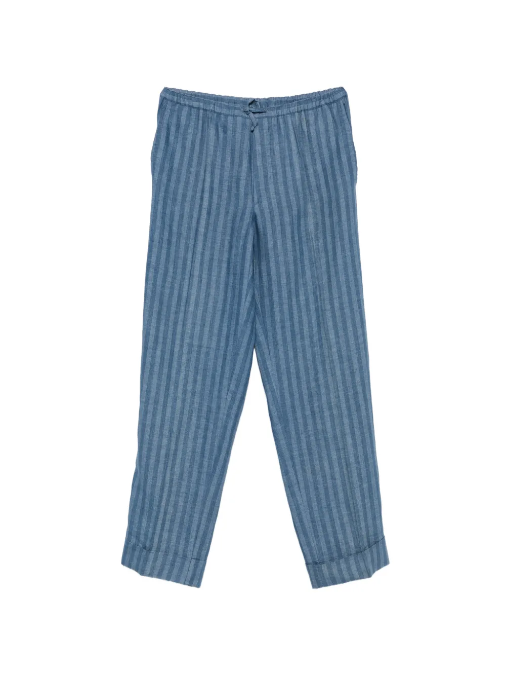 Romeo Gigli Pre-Owned 1990s striped drawstring trousers - Blu