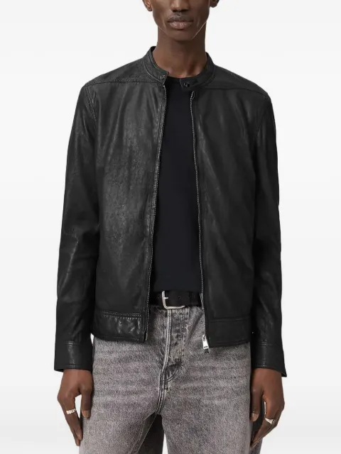 AllSaints slim fit leather jacket