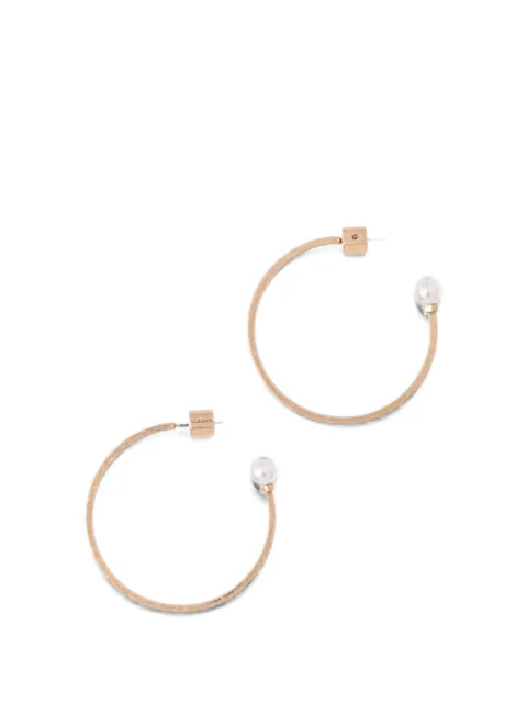 AllSaints pearl-embellished pearl hoop earrings