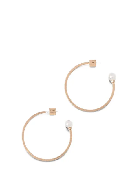 AllSaints pearl-embellished pearl hoop earrings