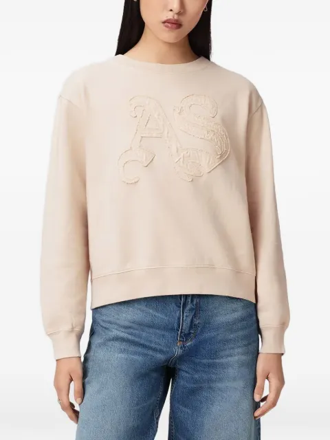 AllSaints logo-patch crew neck sweatshirt