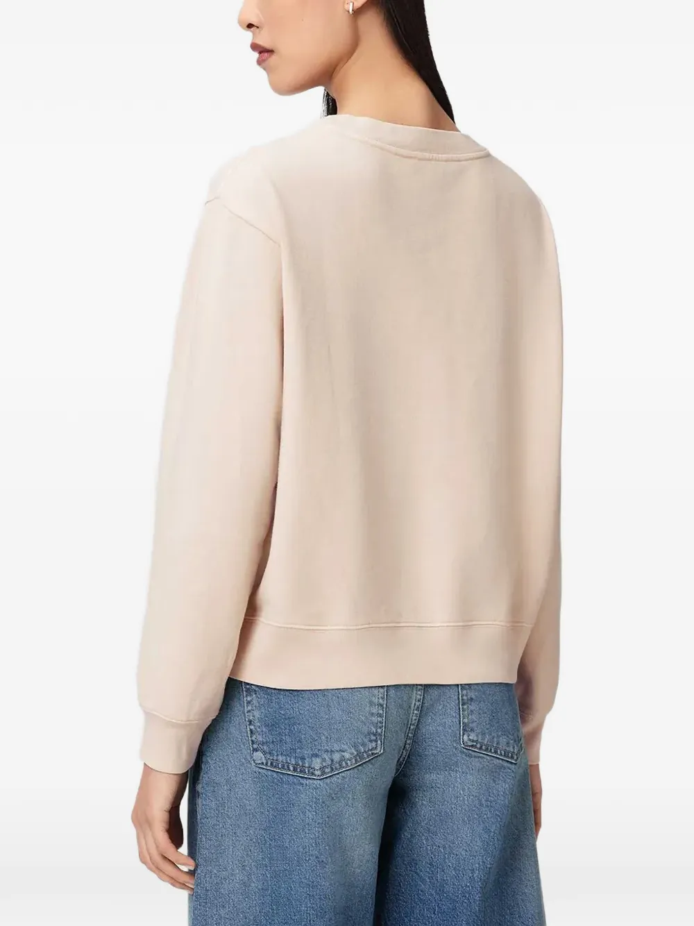 AllSaints Sweater met logopatch Roze