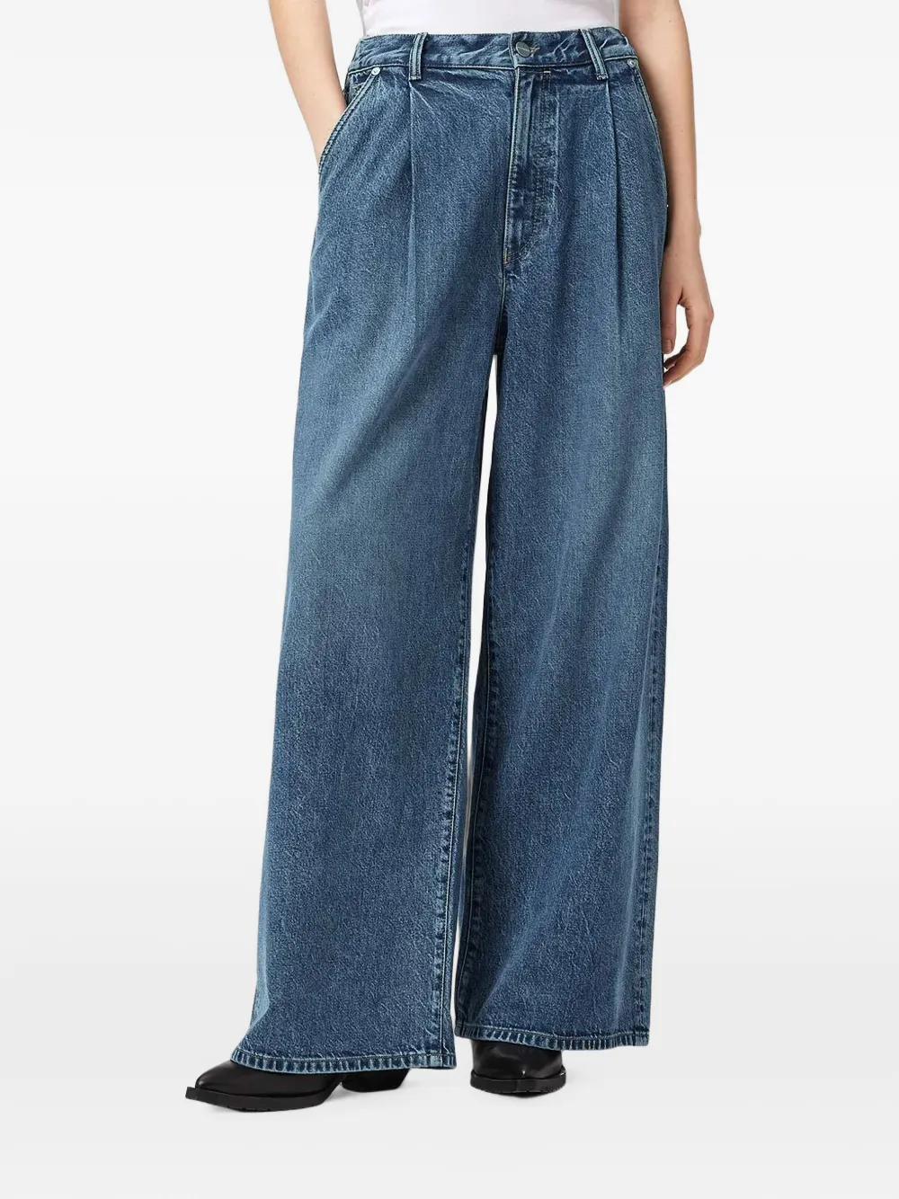 AllSaints pleated wide-leg jeans - Blu