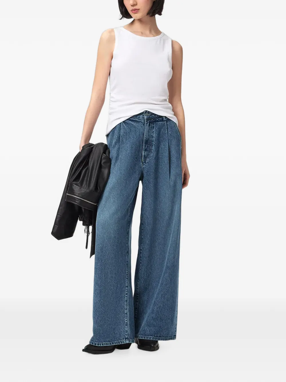 AllSaints Jeans met wijde pijpen Blauw