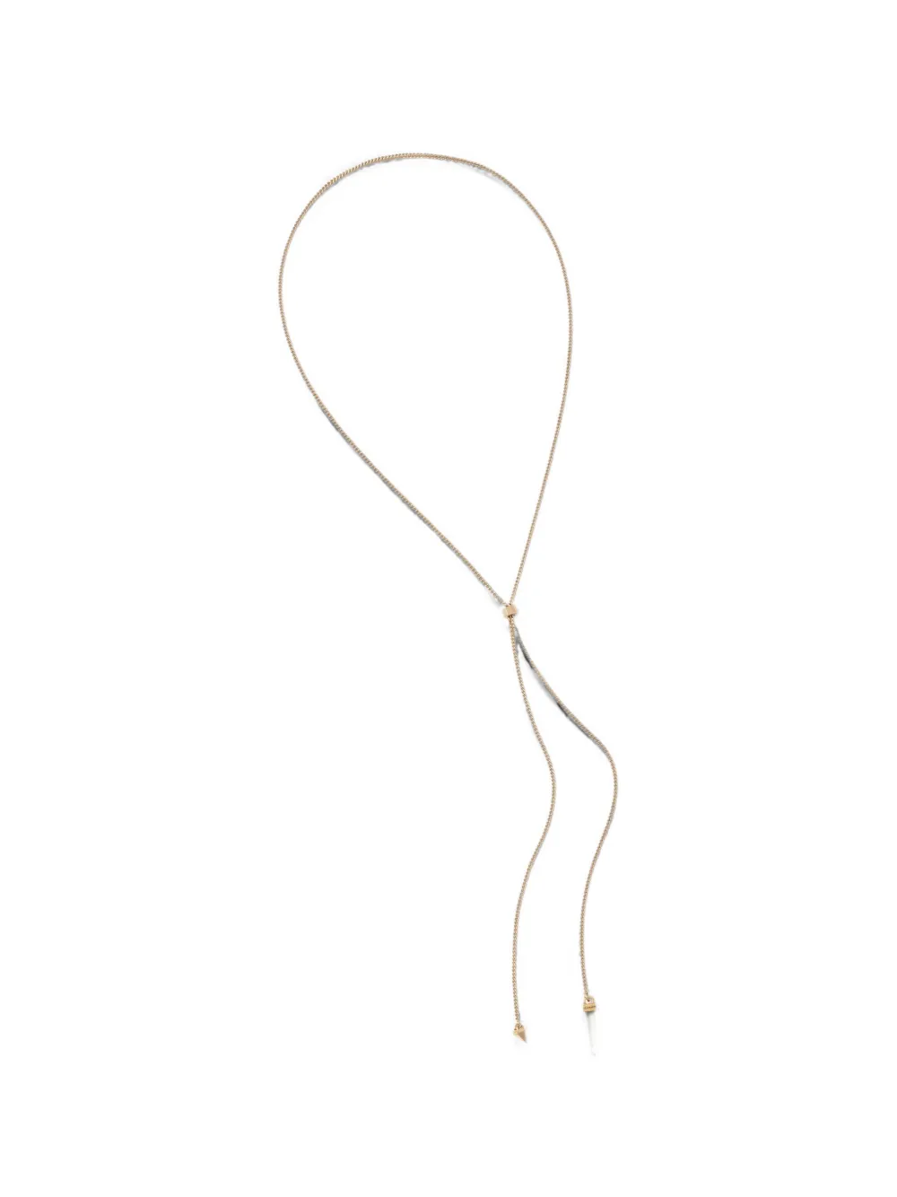 AllSaints spike-pendant lariat necklace - Oro