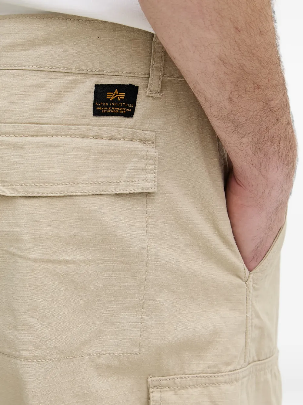 Alpha Industries Top met trekkoord Beige