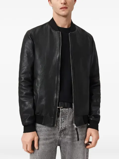 AllSaints zip-up leather bomber jacket