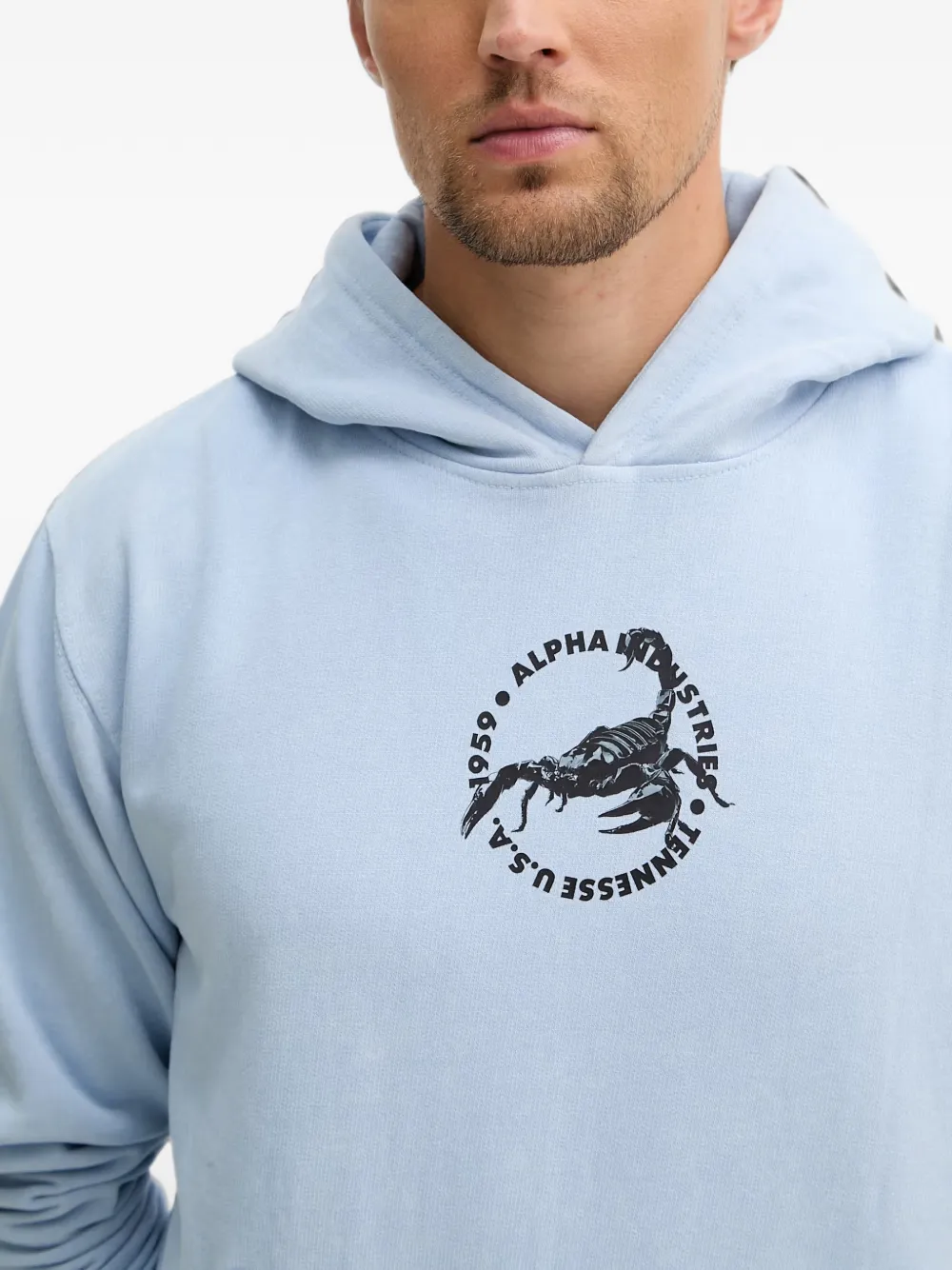 Alpha Industries Hoodie met schorpioenprint Blauw
