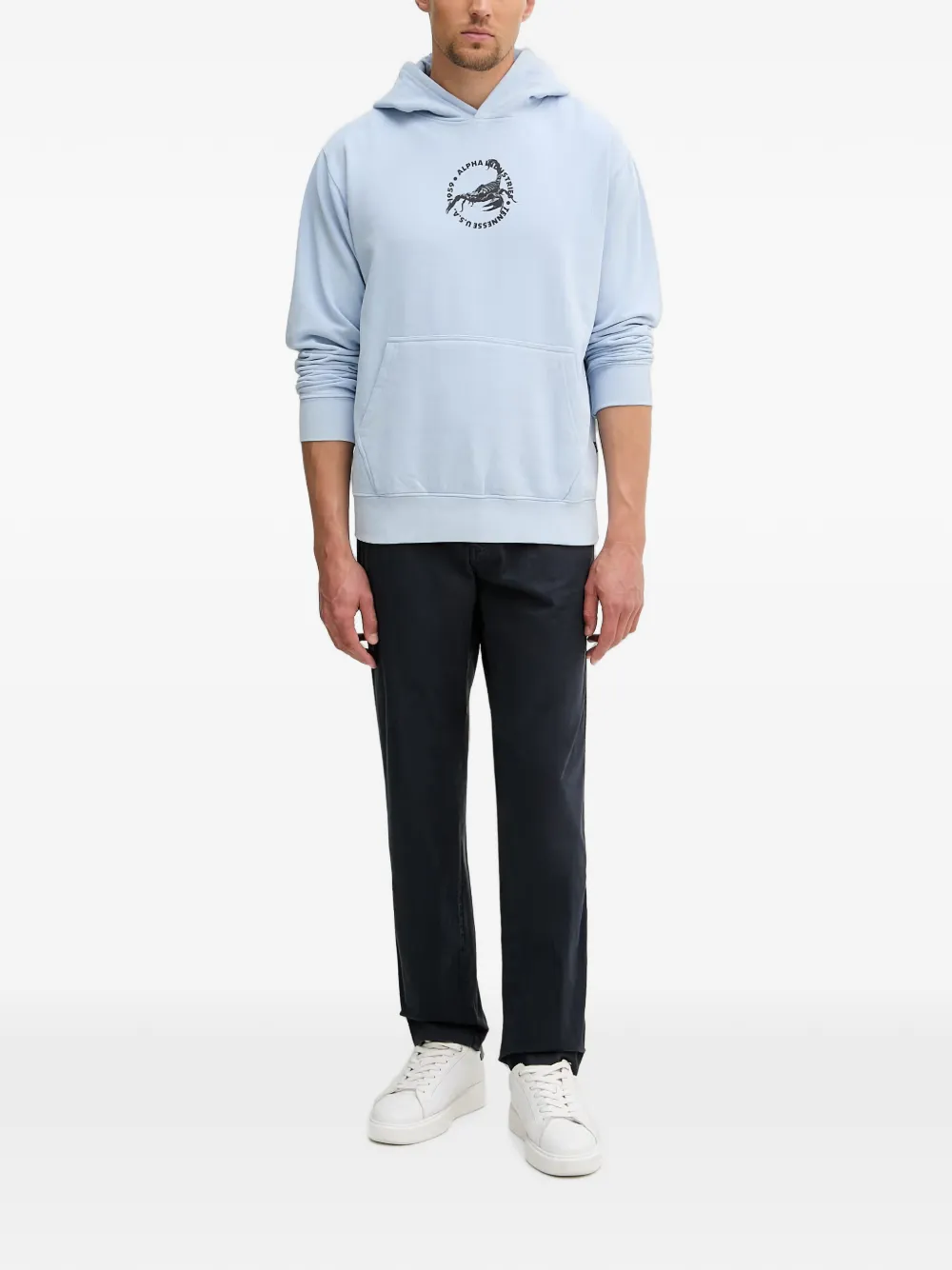 Alpha Industries Hoodie met schorpioenprint Blauw
