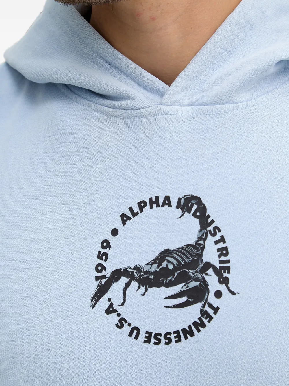 Alpha Industries Hoodie met schorpioenprint Blauw
