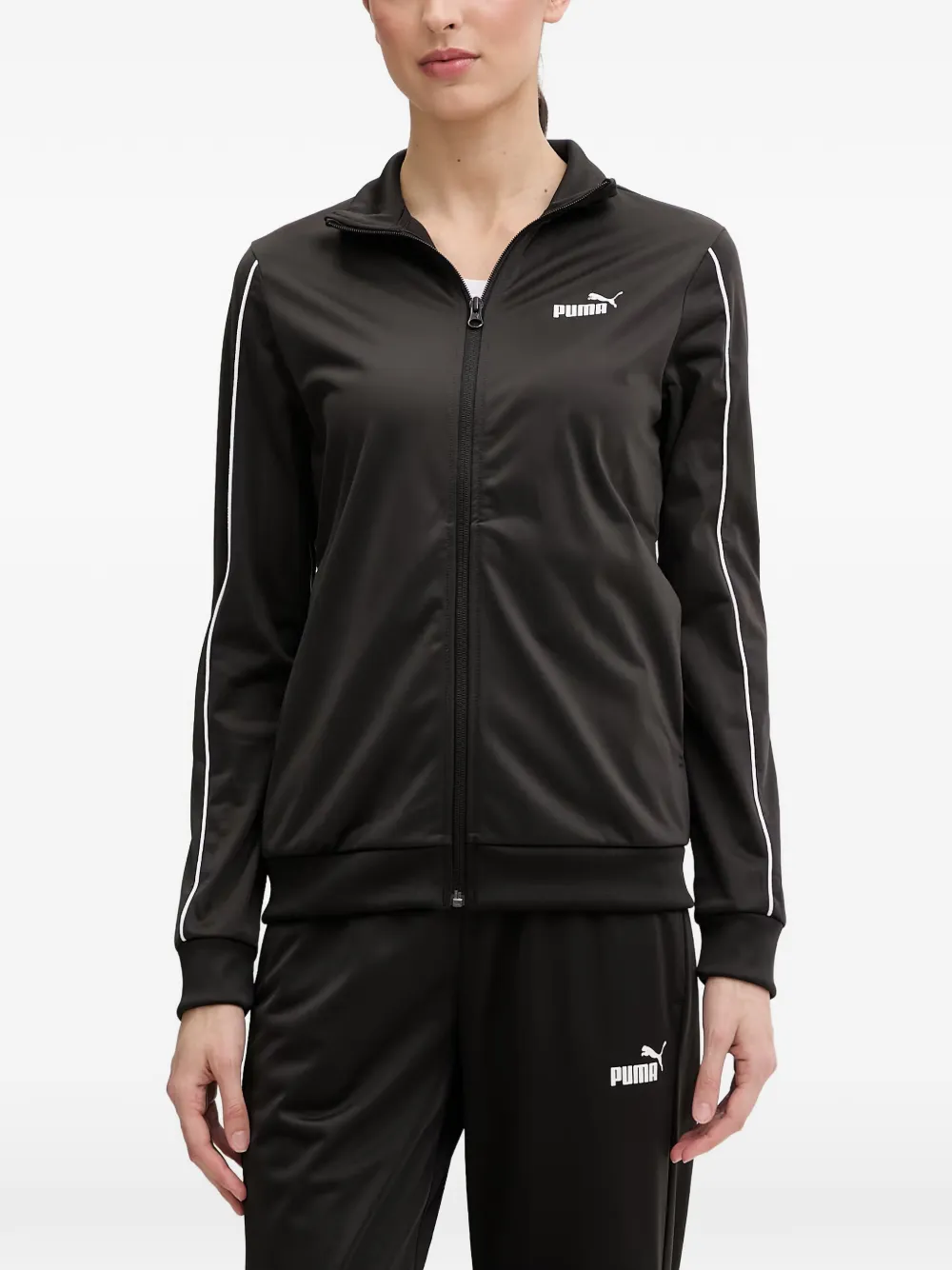 PUMA logo-print tracksuit set Zwart
