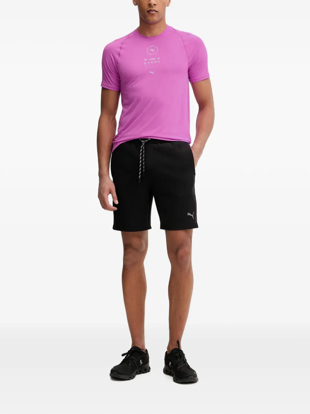 PUMA x Hyrox Dryelite logo-print T-shirt Roze