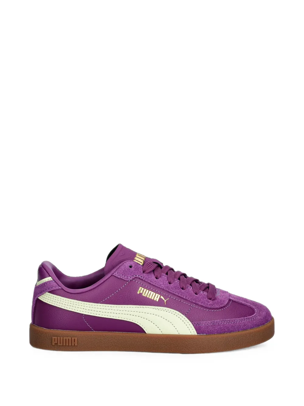 PUMA Club II Era suede-trimmed sneakers