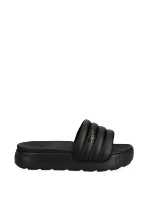 PUMA Karmen Puffy quilted logo-plaque slides