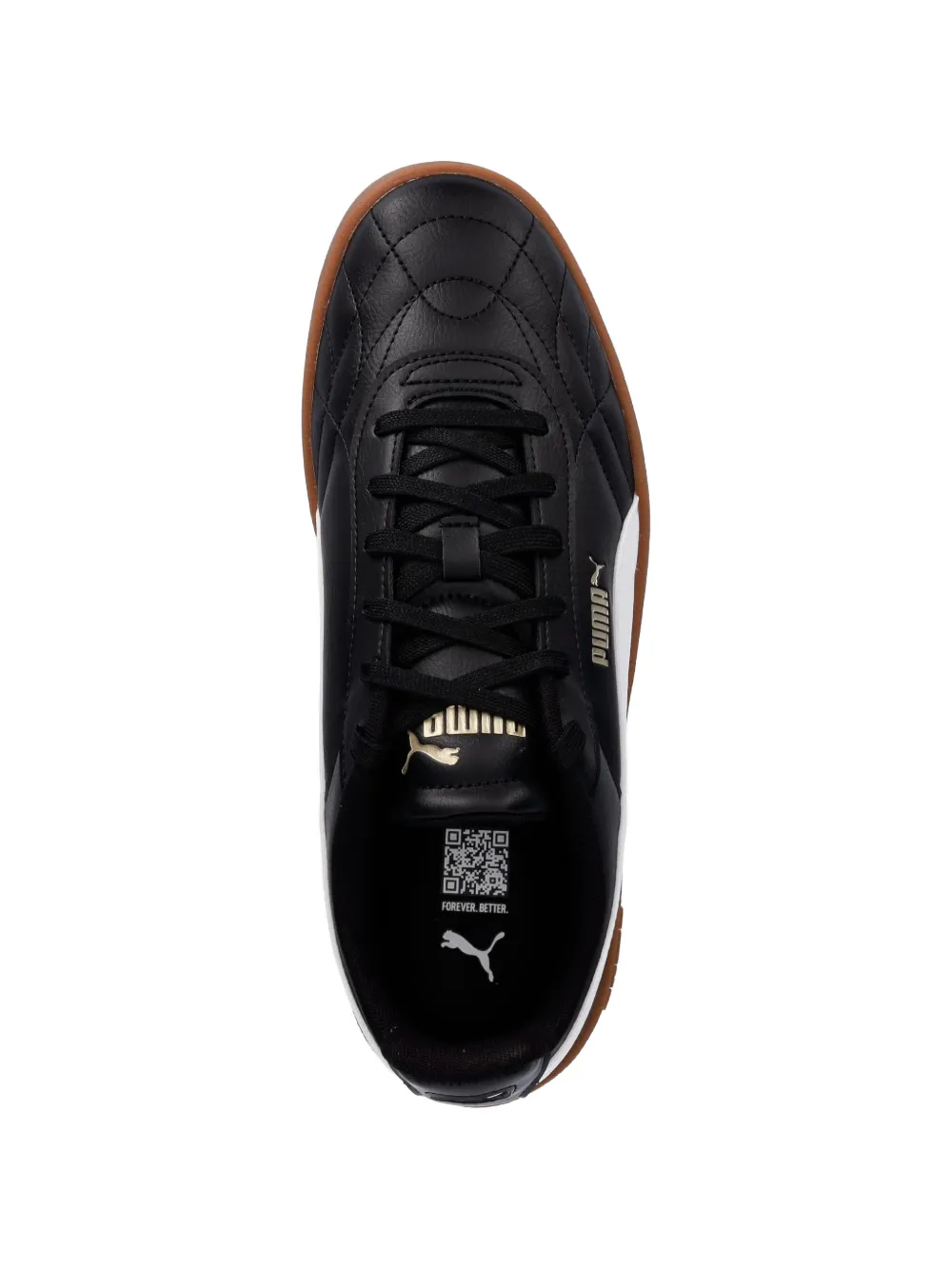 PUMA Club II Indoor quilted-effect logo-print sneakers Zwart