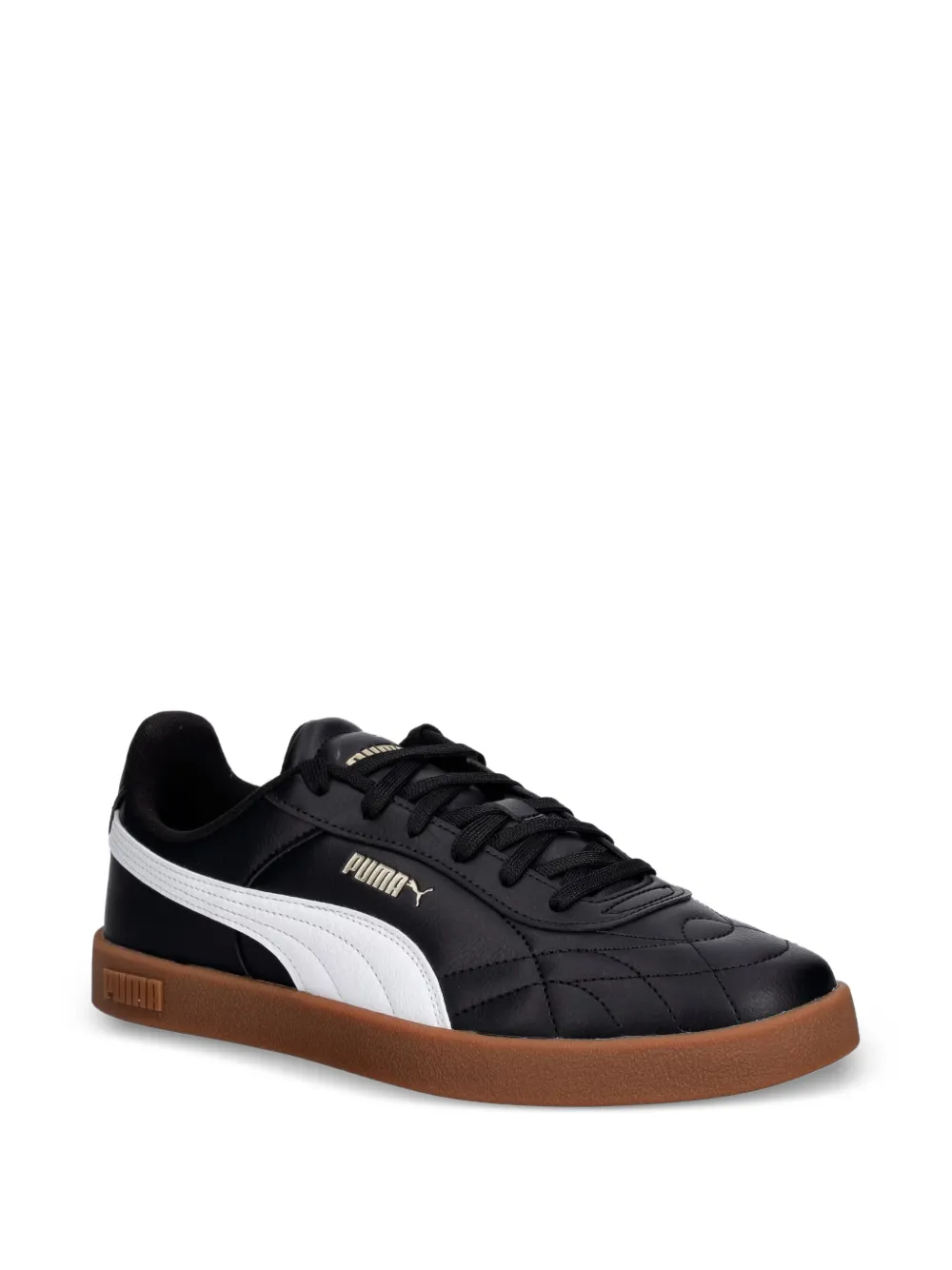 PUMA Club II Indoor quilted-effect logo-print sneakers Zwart