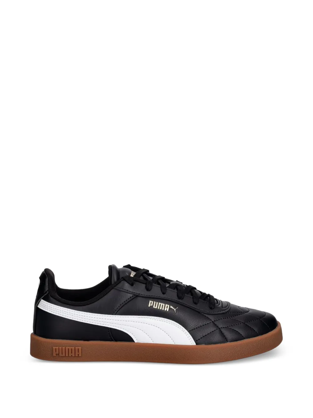 PUMA Club II Indoor quilted-effect logo-print sneakers Zwart