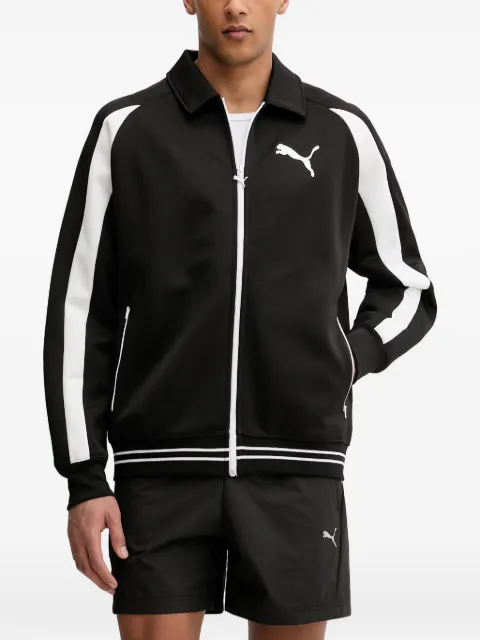 PUMA logo-print zip-up overshirt