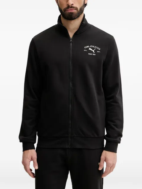PUMA logo-print zip-up sweater