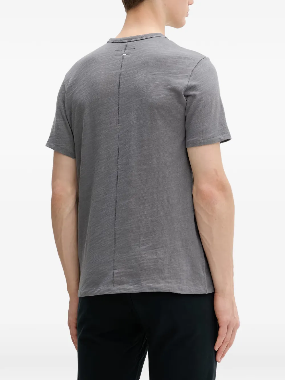 rag & bone T-shirt met patchdetail en slubtextuur Grijs
